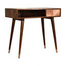 Manila Copper Brass 1 Drawer Writing Desk by Lavishway | Reclaimed Wood Desks-58877