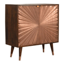 Manila Copper Brass 2 Doors Cabinet by Lavishway | Hallway Cabinets-58902