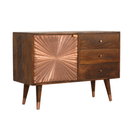 Manila Copper Brass 1 Door Hallway Cabinet by Lavishway | Hallway Cabinets-58886