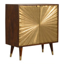 Manila Gold Brass 2 Doors Cabinet by Lavishway | Hallway Cabinets-58775