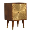 Manila Gold Brass 2 Drawers Bedside Table by Lavishway | Bedside Tables-58791