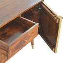 Manila Gold Brass Single Door Hallway Cabinet by Lavishway | Hallway Cabinets-58762