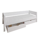 Manis 2 Drawers Contemporary White Bed by Lavishway | Wooden Beds-26499