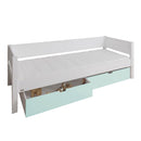 Manis 2 Drawers Contemporary White Bed by Lavishway | Wooden Beds-26503