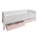 Manis 2 Drawers Contemporary White Bed by Lavishway | Wooden Beds-26501