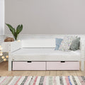 Manis 2 Drawers Contemporary White Bed by Lavishway | Wooden Beds-26496