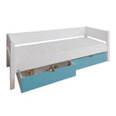 Manis 2 Drawers Contemporary White Bed by Lavishway | Wooden Beds-26500
