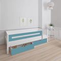 Manis White 2 Drawers Bed & Safety Rail by Lavishway | Wooden Beds-26450