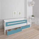 Manis White 2 Drawers Bed & Safety Rail by Lavishway | Wooden Beds-26450