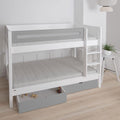 Manis White 2 Drawers Bunk Bed by Lavishway | Wooden Beds-26277