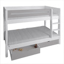 Manis White 2 Drawers Bunk Bed by Lavishway | Wooden Beds-26283