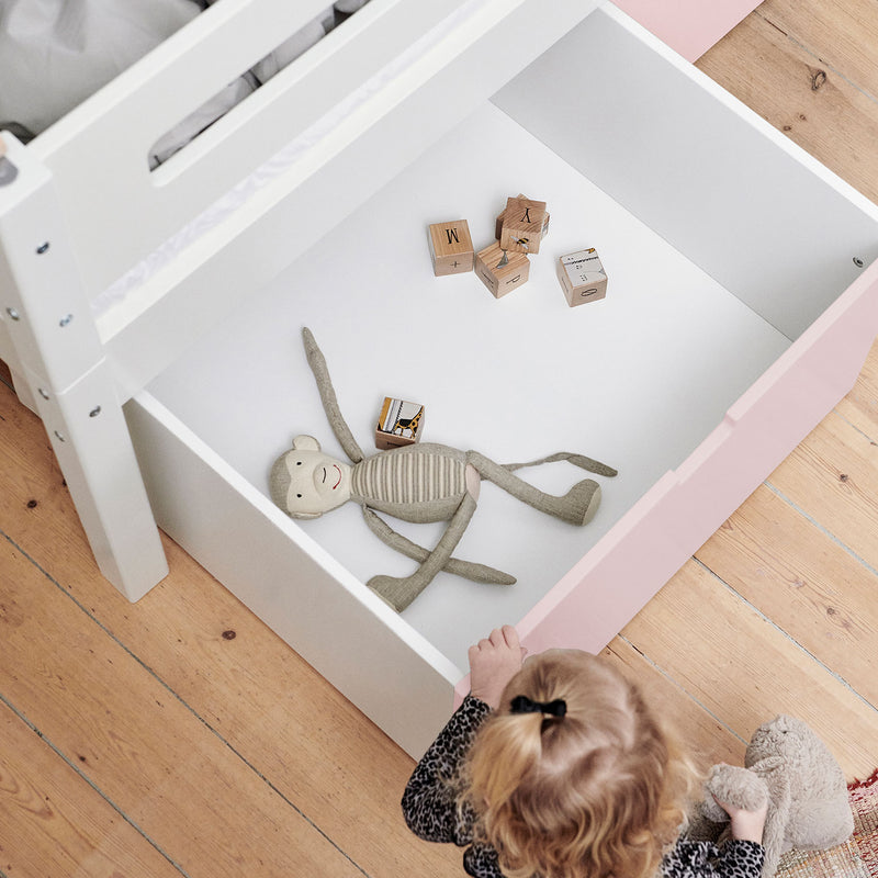 Manis White 2 Drawers Bunk Bed by Lavishway | Wooden Beds-26286