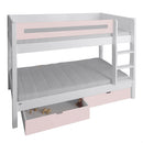 Manis White 2 Drawers Bunk Bed by Lavishway | Wooden Beds-26285