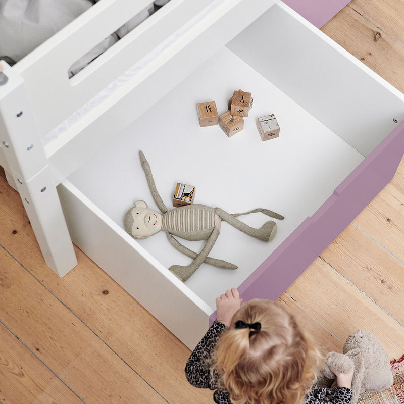 Manis White 2 Drawers Bunk Bed by Lavishway | Wooden Beds-26282