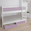 Manis White 2 Drawers Bunk Bed by Lavishway | Wooden Beds-26275