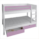 Manis White 2 Drawers Bunk Bed by Lavishway | Wooden Beds-26281