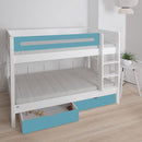 Manis White 2 Drawers Bunk Bed by Lavishway | Wooden Beds-26278