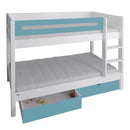 Manis White 2 Drawers Bunk Bed by Lavishway | Wooden Beds-26291