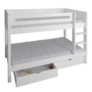 Manis White 2 Drawers Bunk Bed by Lavishway | Wooden Beds-26289