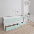 Manis White 2 Drawers Bed & Safety Rail by Lavishway | Wooden Beds-26454