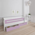 Manis White 2 Drawers Bed & Safety Rail by Lavishway | Wooden Beds-26452