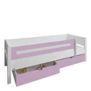 Manis White 2 Drawers Bed & Safety Rail by Lavishway | Wooden Beds-26457