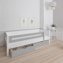 Manis White 2 Drawers Bed & Safety Rail by Lavishway | Wooden Beds-26455