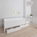 Manis White 2 Drawers Bed & Safety Rail by Lavishway | Wooden Beds-26451