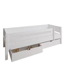 Manis White 2 Drawers Bed & Safety Rail by Lavishway | Wooden Beds-26460