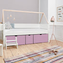 Manis White 3 Deep Drawers Bed by Lavishway | Wooden Beds-26428