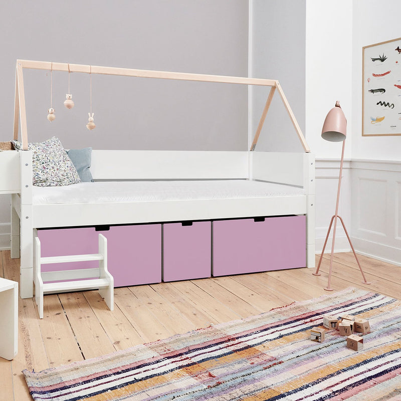 Manis White 3 Deep Drawers Bed by Lavishway | Wooden Beds-26428