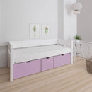 Manis White 3 Deep Drawers Bed by Lavishway | Wooden Beds-26432