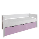 Manis White 3 Deep Drawers Bed by Lavishway | Wooden Beds-26439