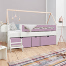 Manis White 3 Deep Drawers Bed & Safety Rail by Lavishway | Wooden Beds-26374