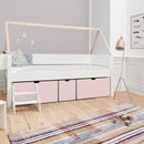 Manis White 3 Deep Drawers Bed by Lavishway | Wooden Beds-26427