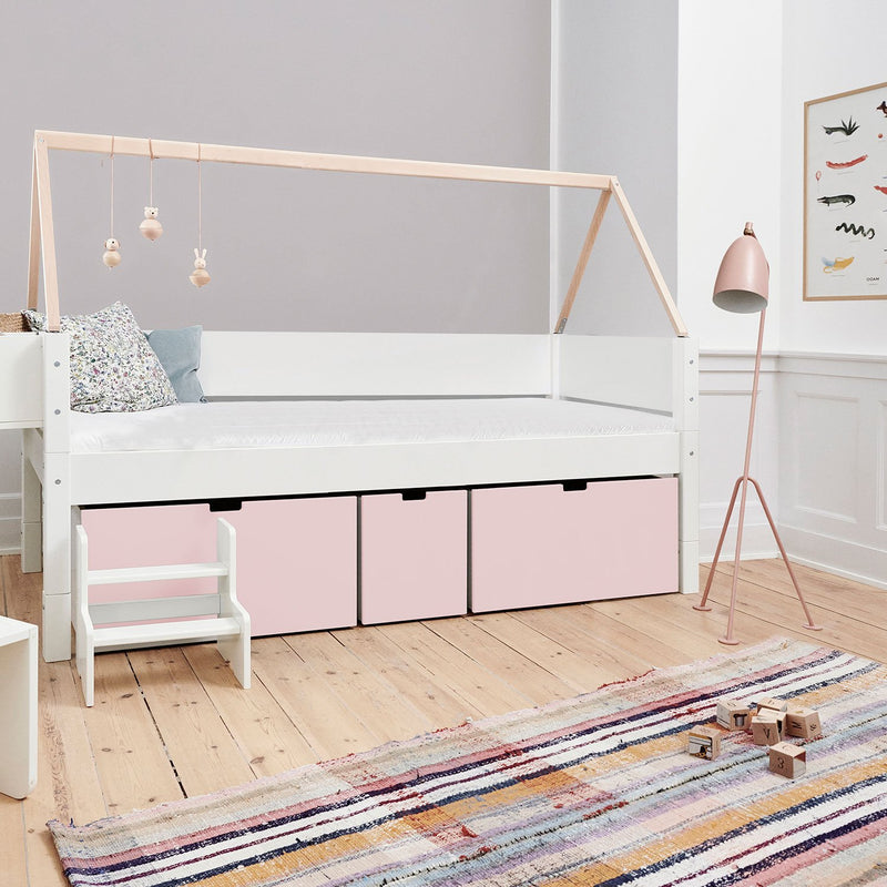 Manis White 3 Deep Drawers Bed by Lavishway | Wooden Beds-26427