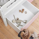 Manis White 3 Deep Drawers Bed & Safety Rail by Lavishway | Wooden Beds-26390