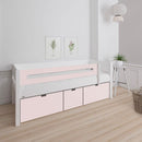 Manis White 3 Deep Drawers Bed & Safety Rail by Lavishway | Wooden Beds-26380