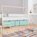 Manis White 3 Deep Drawers Bed by Lavishway | Wooden Beds-26425