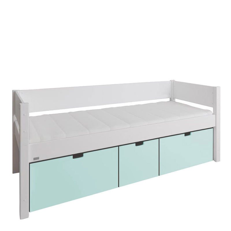 Manis White 3 Deep Drawers Bed by Lavishway | Wooden Beds-26442