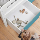 Manis White 3 Deep Drawers Bed & Safety Rail by Lavishway | Wooden Beds-26389