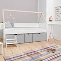 Manis White 3 Deep Drawers Bed by Lavishway | Wooden Beds-26426