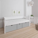 Manis White 3 Deep Drawers Bed by Lavishway | Wooden Beds-26435