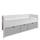 Manis White 3 Deep Drawers Bed by Lavishway | Wooden Beds-26441