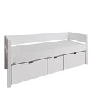 Manis White 3 Deep Drawers Bed by Lavishway | Wooden Beds-26437