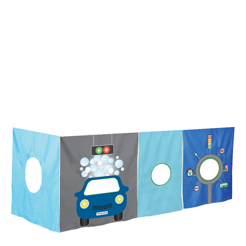 Manis White Mid Sleeper Bed in Azure Mint by Lavishway | Wooden Beds-26342