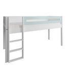 Manis White Mid Sleeper Bed in Azure Mint by Lavishway | Wooden Beds-26349