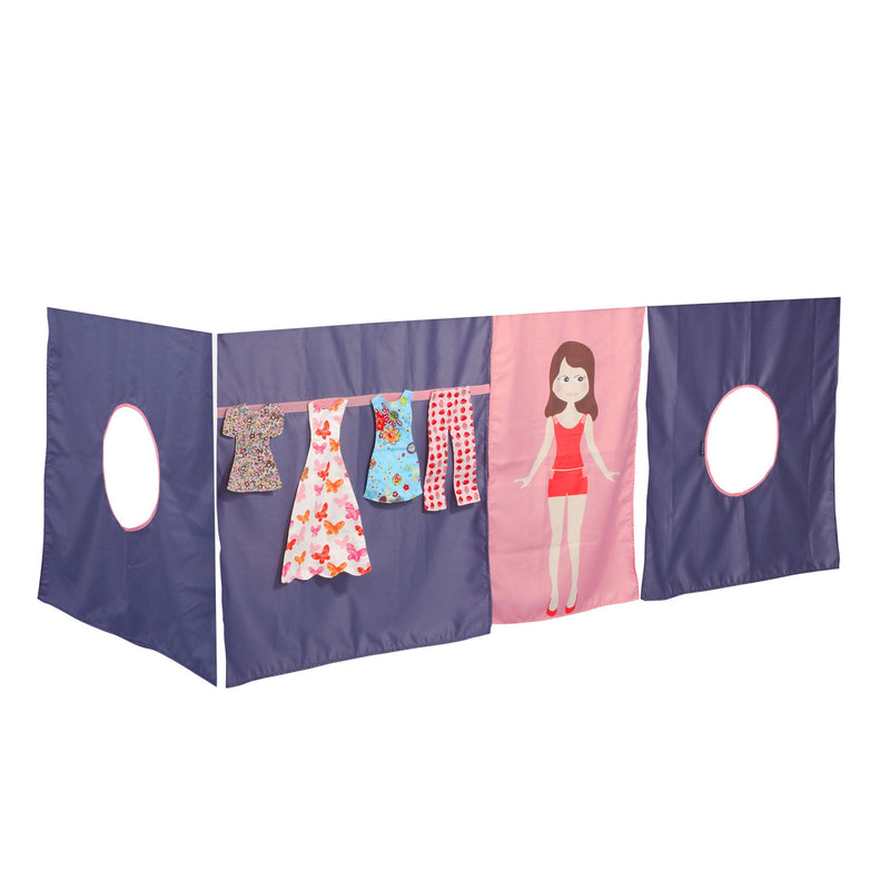 Manis White Mid Sleeper Bed In Dusty Pink by Lavishway | Wooden Beds-26270