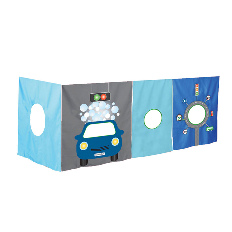 Manis White Mid Sleeper Bed in Petroleum Blue by Lavishway | Wooden Beds-26239