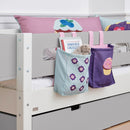 Manis White Mid Sleeper Bed in Silver Grey by Lavishway | Wooden Beds-26333